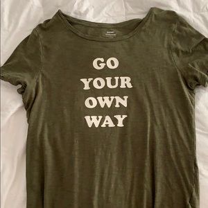 Army Green graffic tee